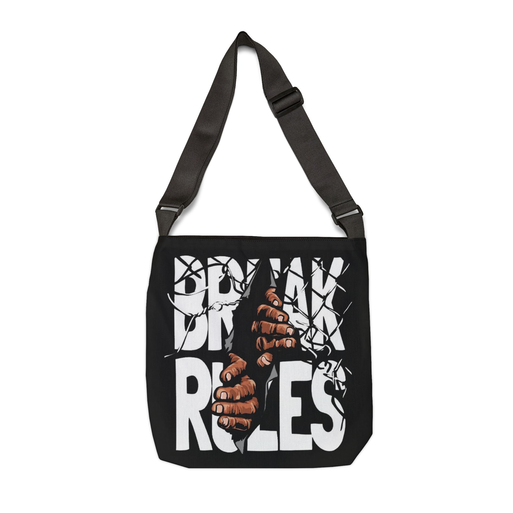 Break Rules Adjustable Tote Bag (AOP)