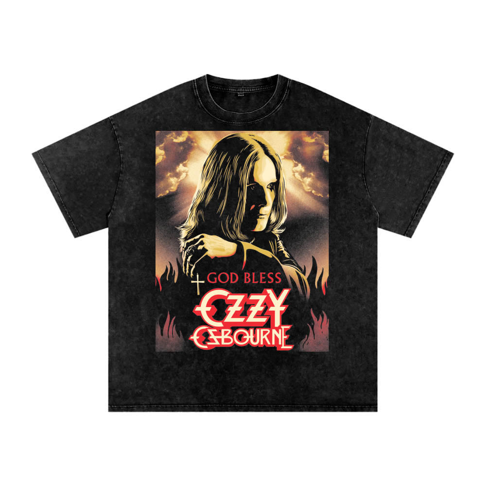 Ozzy Ozbourne Acid Wash Oversize T-Shirt