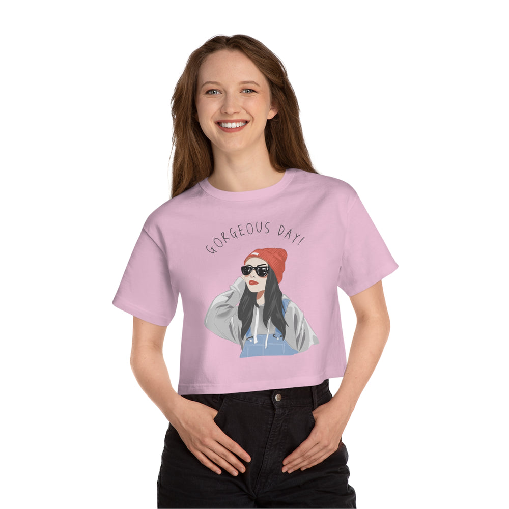 Gorgeous day Champion Women's Heritage Cropped T-Shirt - 