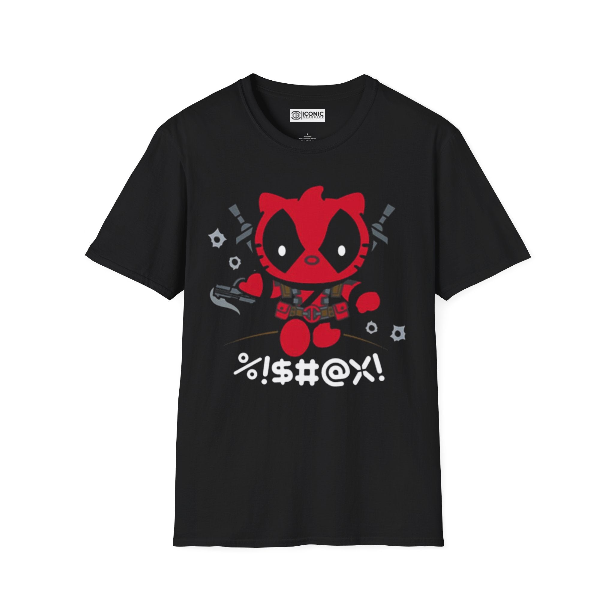 Deadpool Kitty Unisex Softstyle T-Shirt - IGZ Clothing 