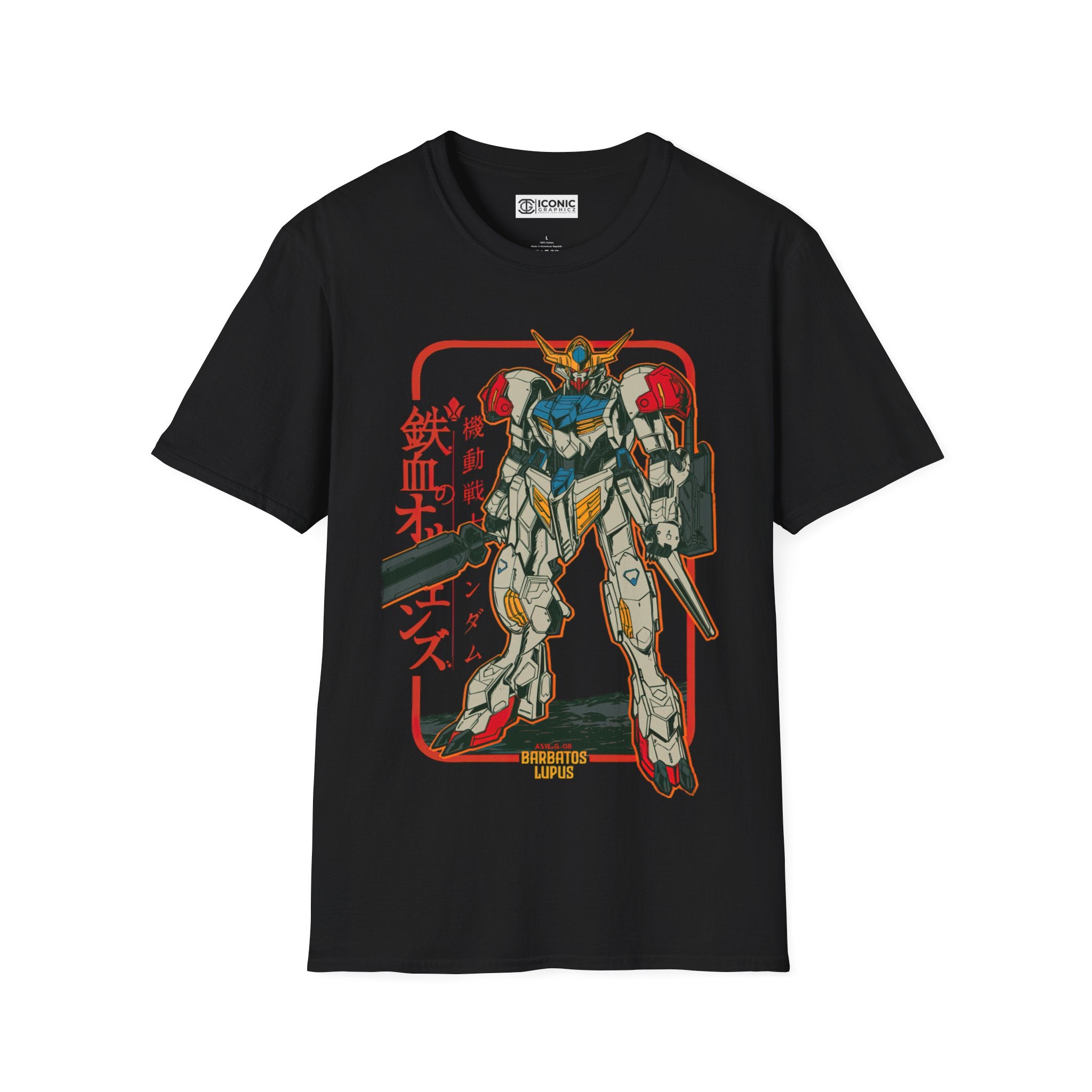 Barbatos Lupus Gundam Unisex Softstyle T-Shirt - IGZ Clothing 