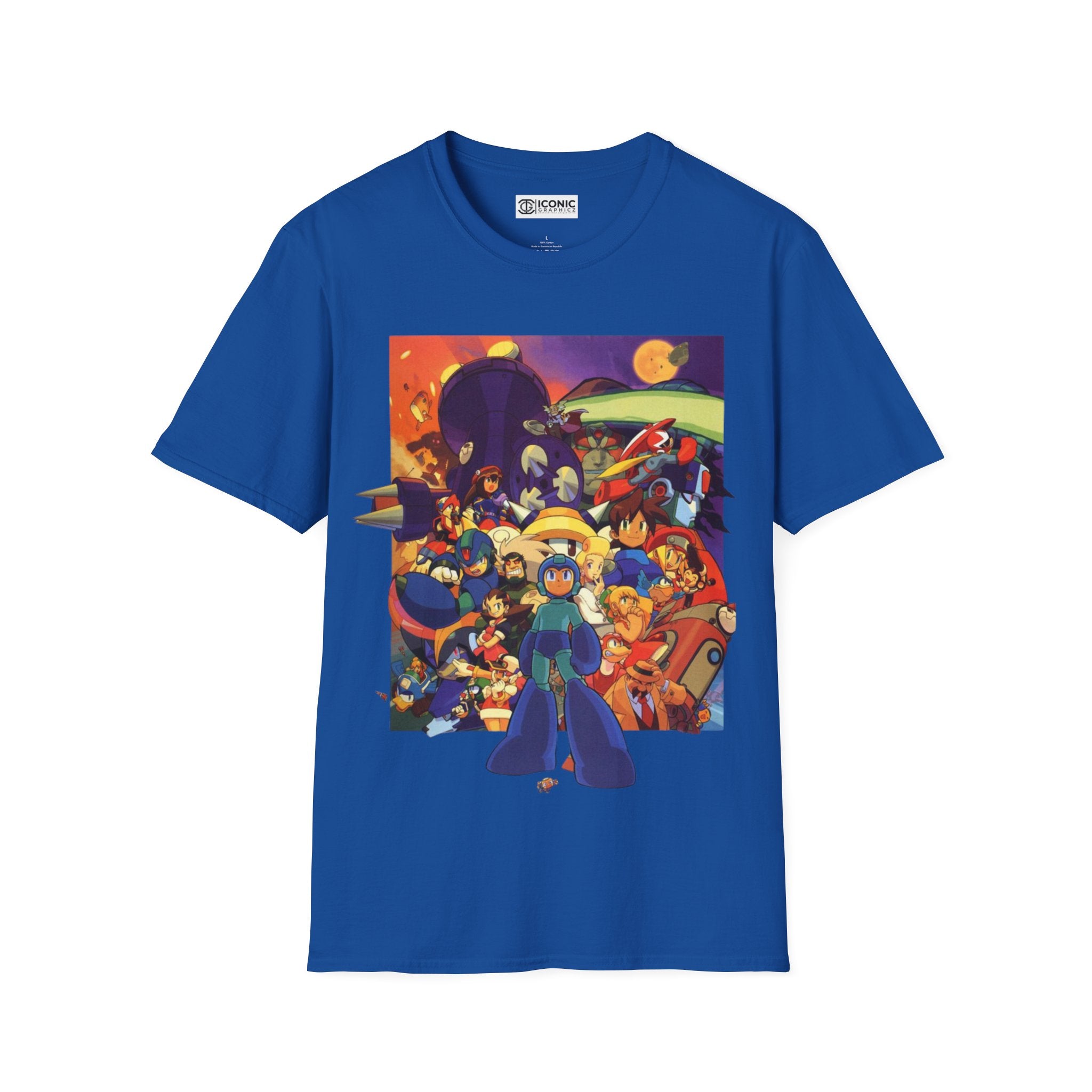 Mega Man Unisex Softstyle T-Shirt - IGZ Clothing 