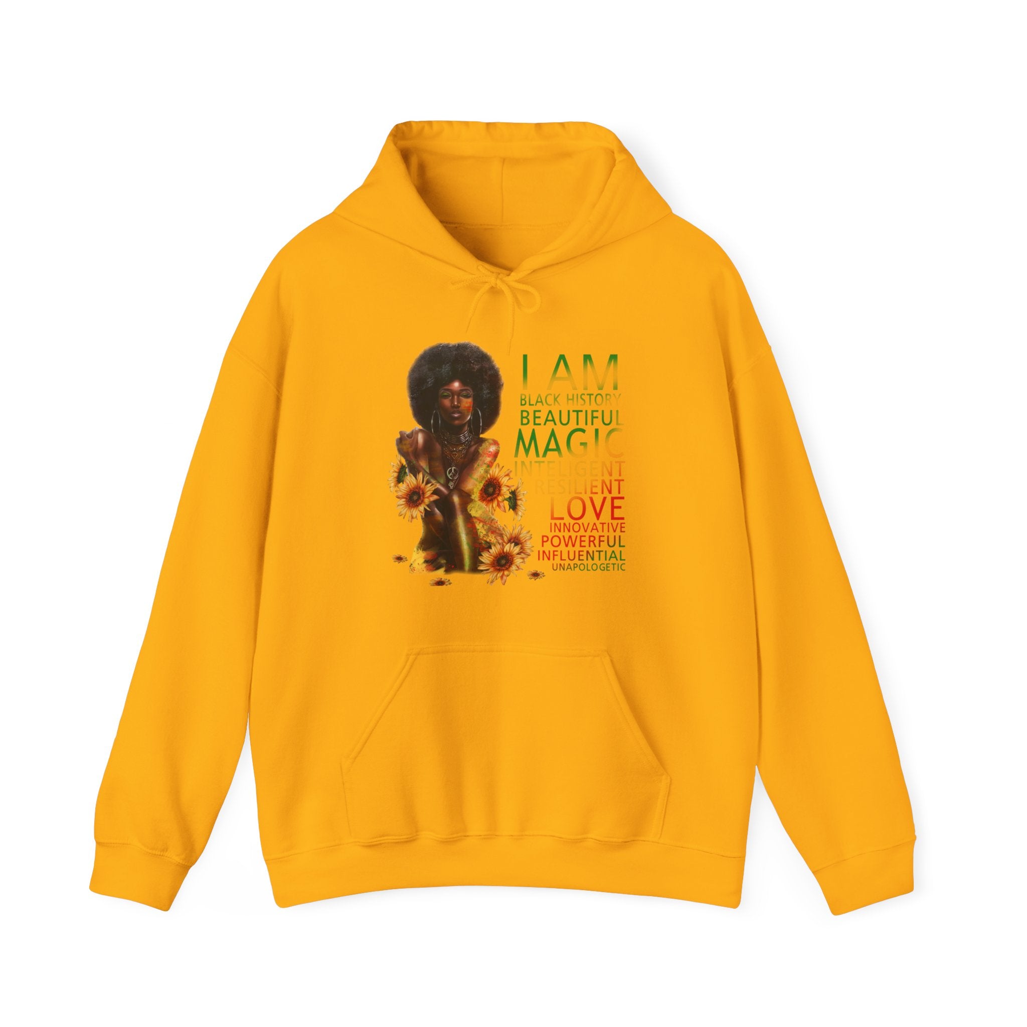 Black girl magic Unisex Heavy Blend™ Hooded Sweatshirt - IGZ Clothing 