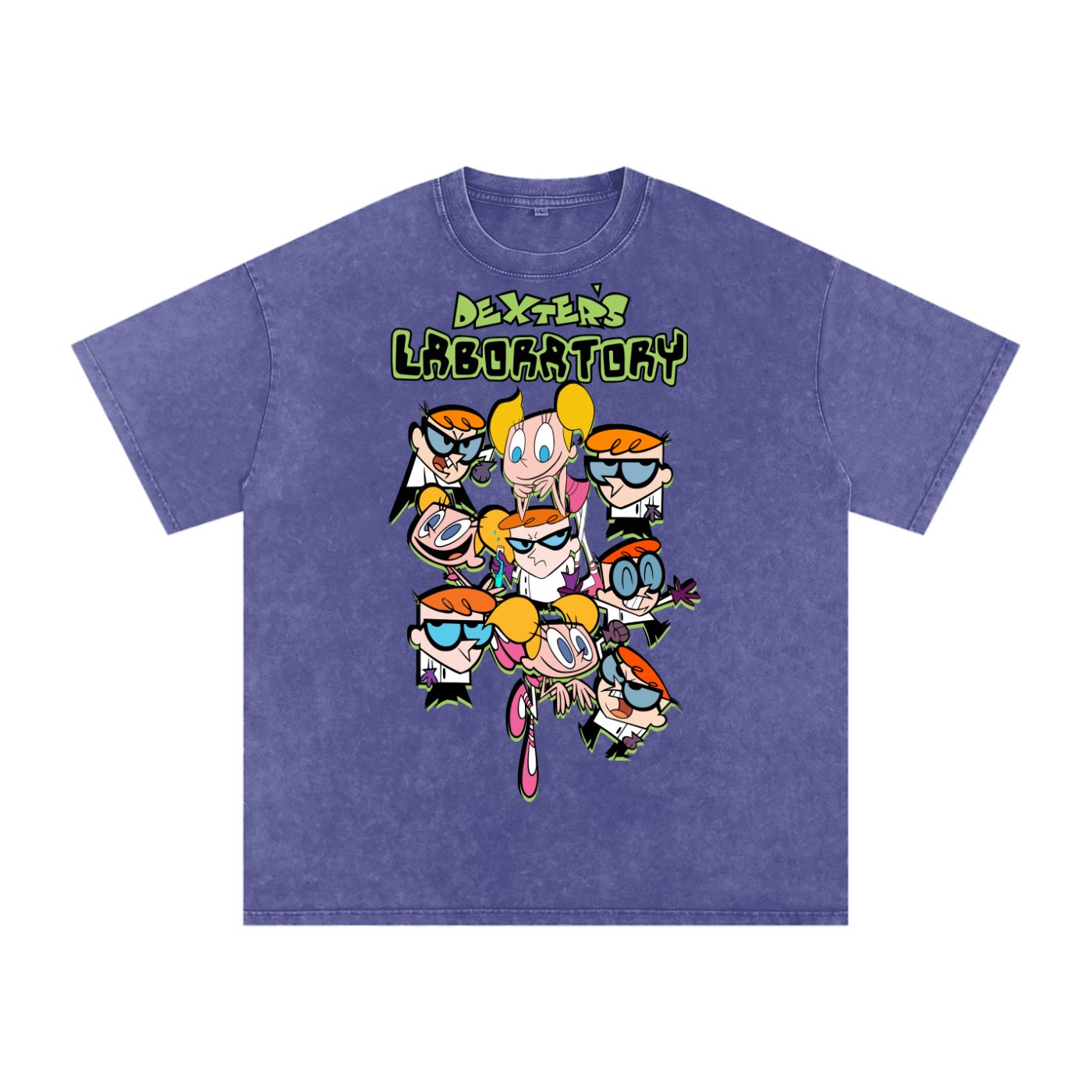 Dexters Laboratory Acid Wash Oversize T-Shirt