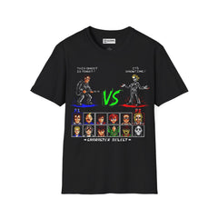 90s fighter select Unisex Softstyle T-Shirt - IGZ Clothing 