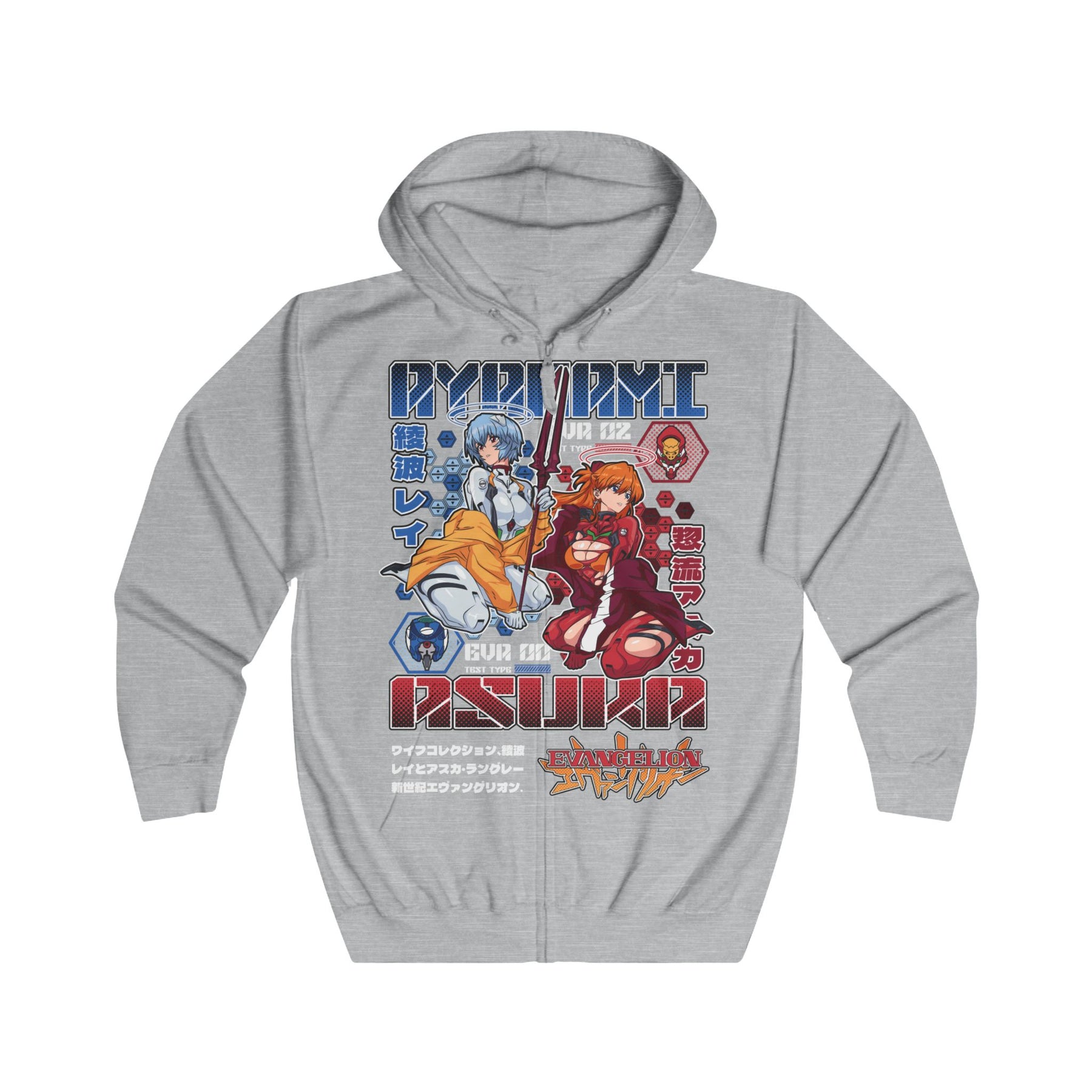 Asuka Evangelion Unisex Full Zip Hoodie