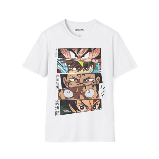 Anime Heros Unisex Softstyle T-Shirt - IGZ Clothing 