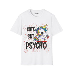 Cute Psycho Unisex Softstyle T-Shirt - IGZ Clothing 