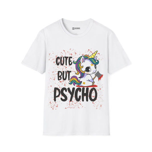 Cute Psycho Unisex Softstyle T-Shirt - IGZ Clothing 