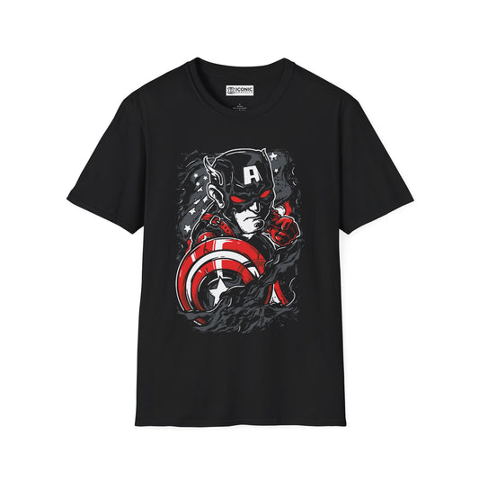 Captain America Unisex Softstyle T-Shirt - IGZ Clothing 