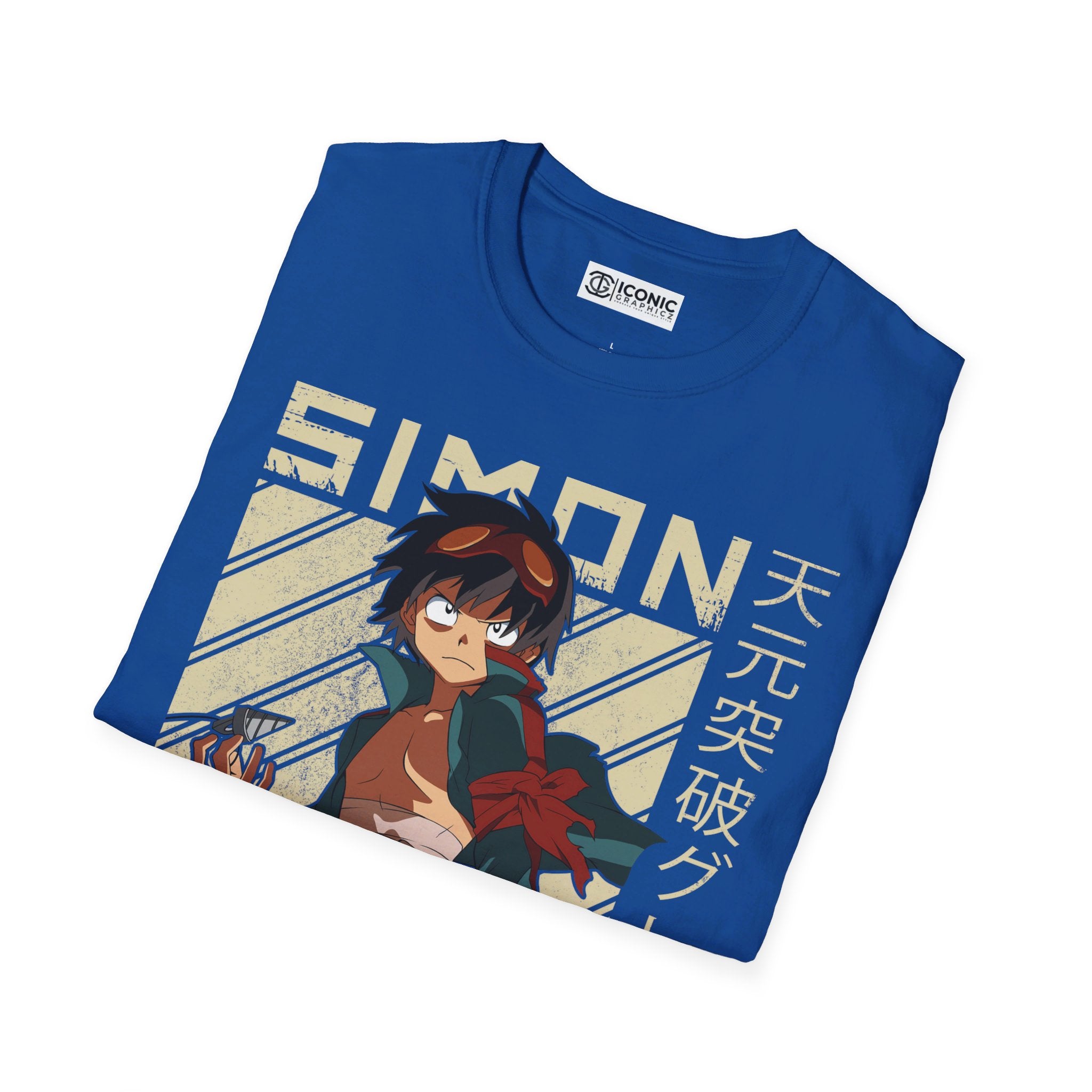 Gurren Lagann Simon Unisex Softstyle T-Shirt - IGZ Clothing 