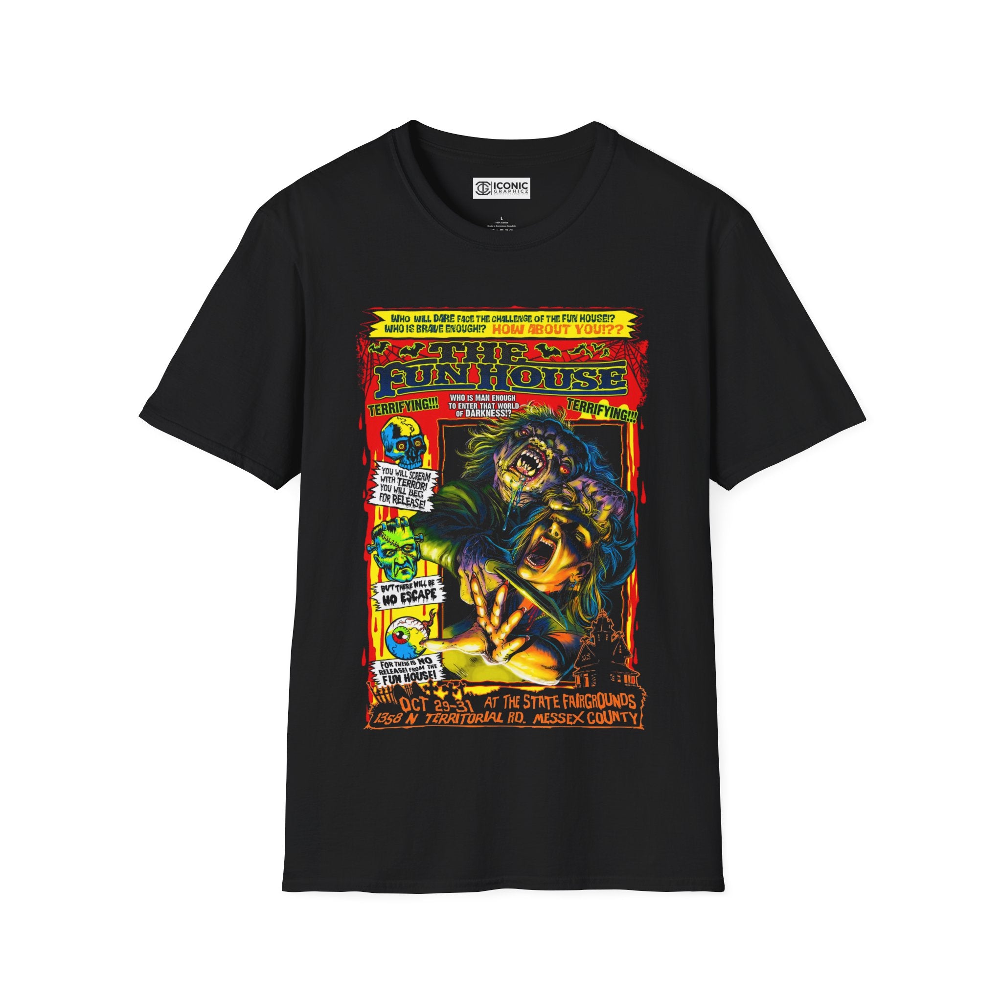 The Fun house T-Shirt Spooky Halloween Graphic Tee