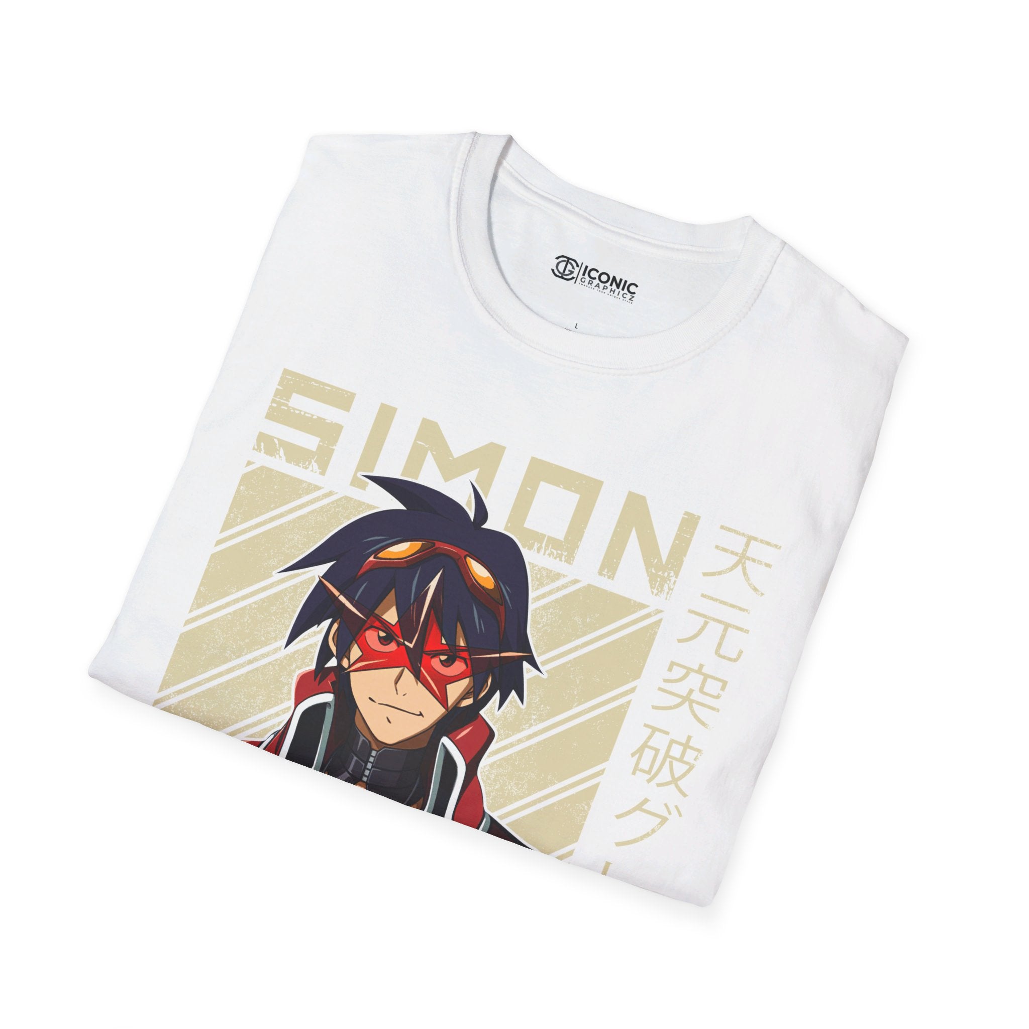 Gurren Lagann Simon Unisex Softstyle T-Shirt - IGZ Clothing 