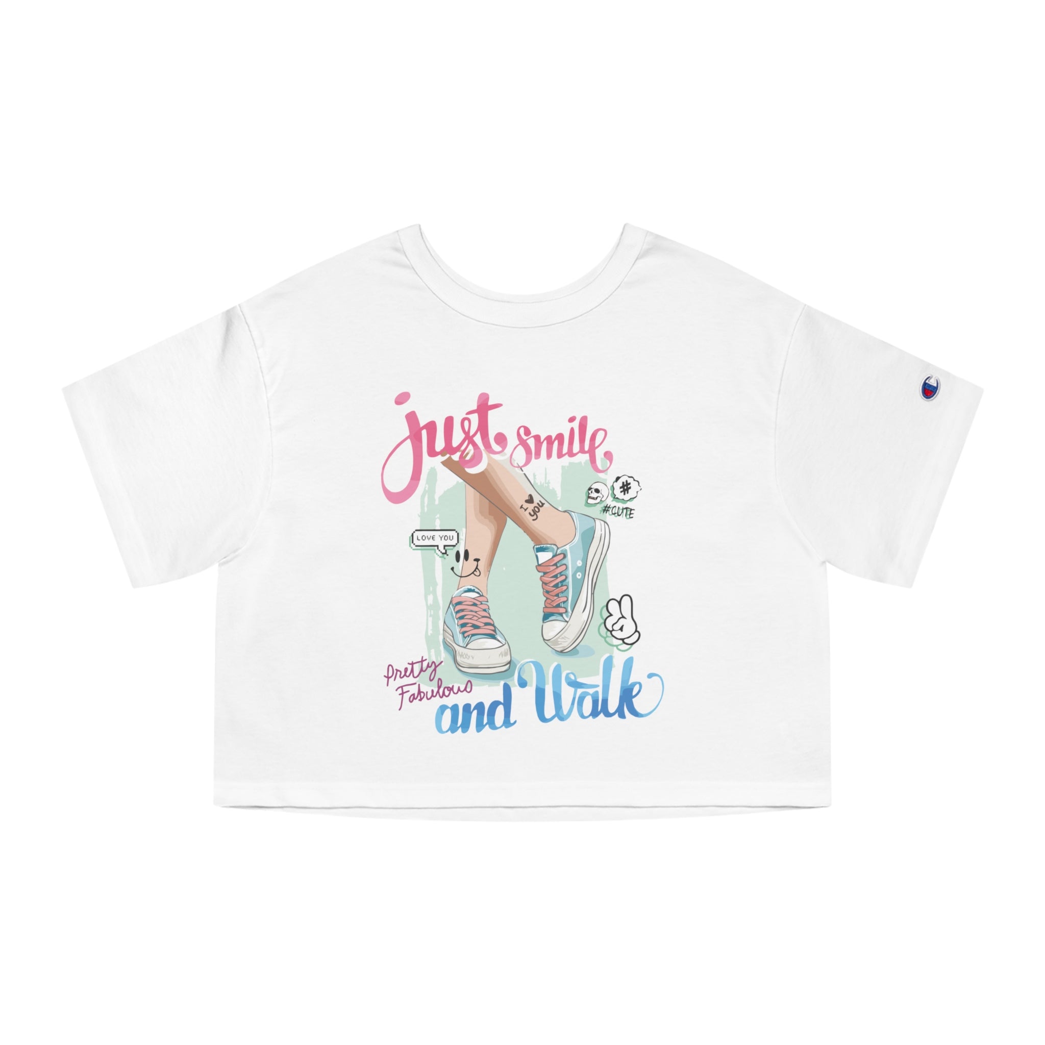 Just Smile Champion Women's Heritage Cropped T-Shirt