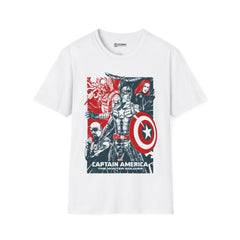 Captain America Unisex Softstyle T-Shirt - IGZ Clothing 