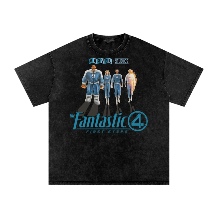 Fantastic Four Acid Wash Oversize T-Shirt