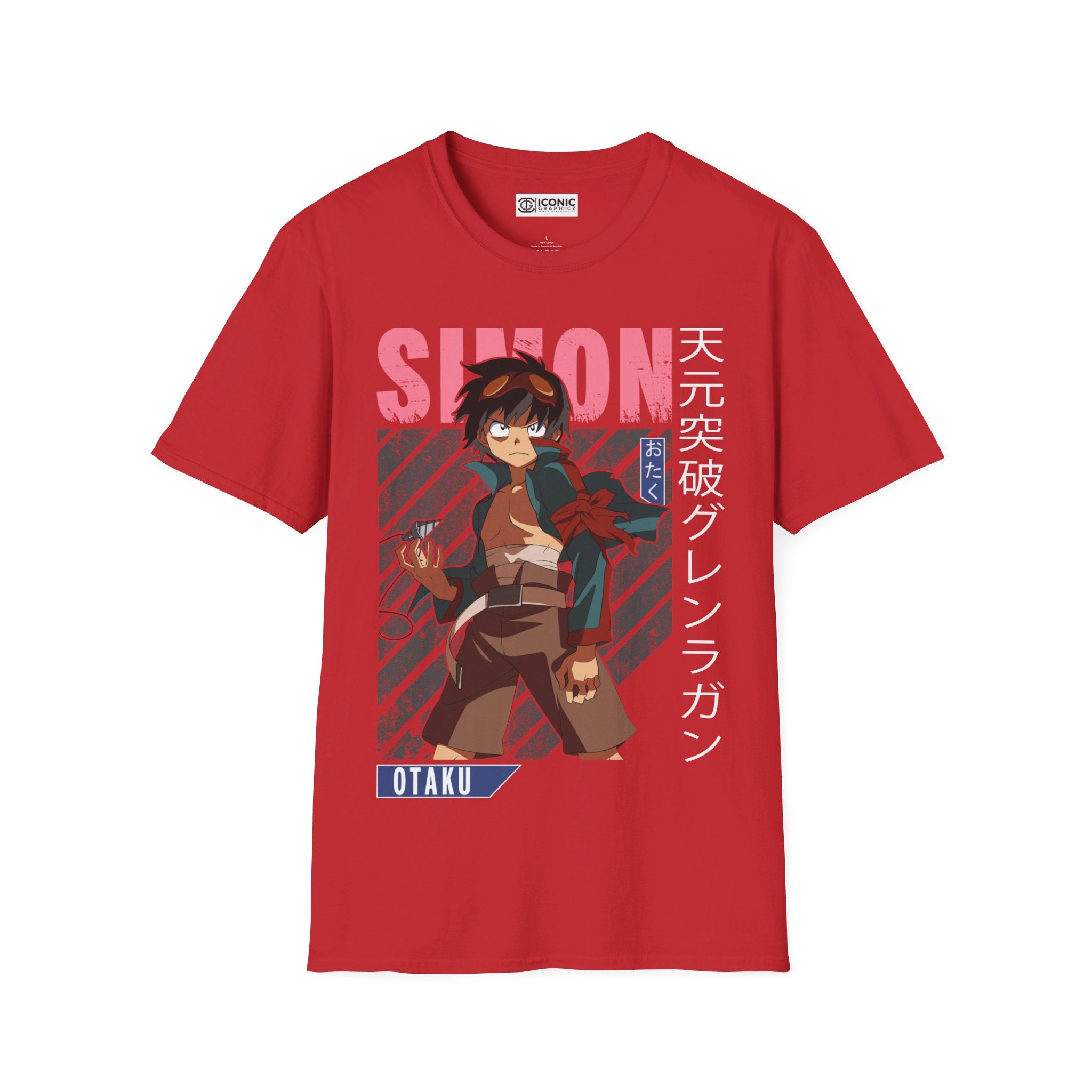 Gurren Lagann Simon Unisex Softstyle T-Shirt - IGZ Clothing 