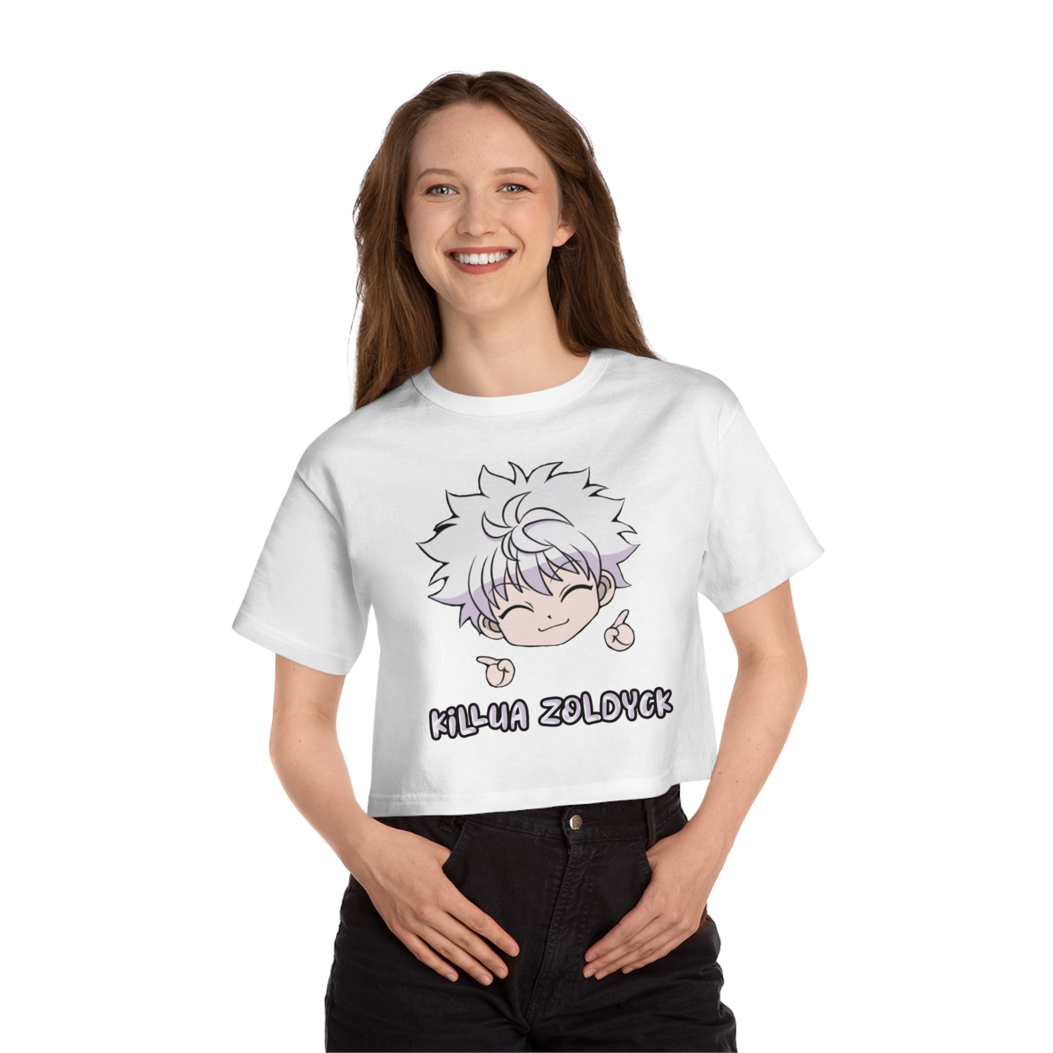 Killua Champion Women's Heritage Cropped T-Shirt - IGZ Clothing 