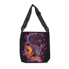 Black Beauty Adjustable Tote Bag (AOP) - IGZ Clothing 