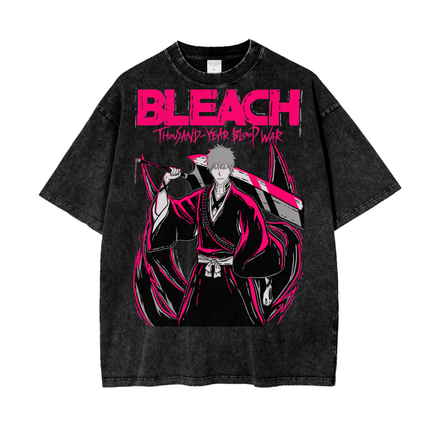 Ichigo Bleach Oversize Snow Washed T-Shirt