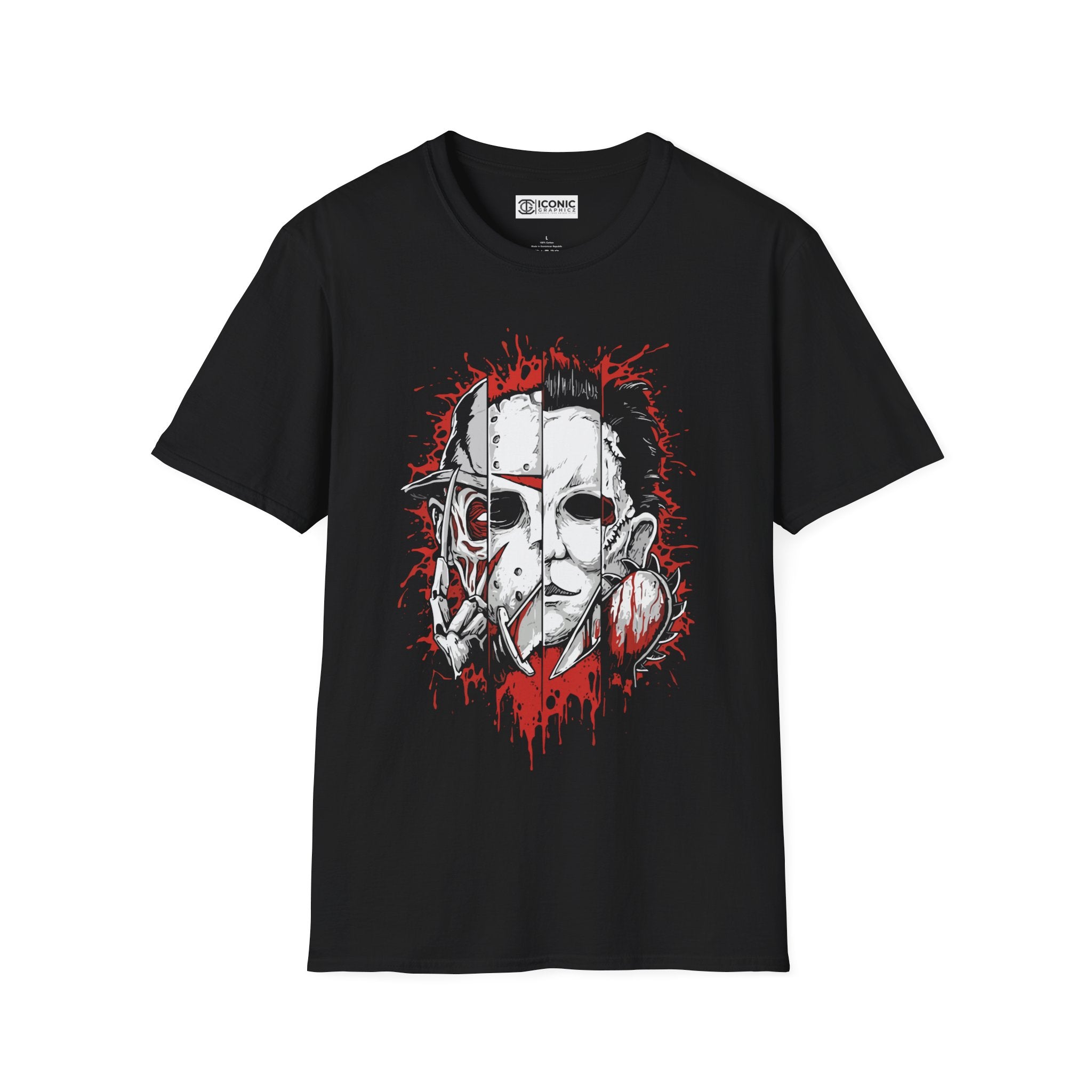 Horror Mashup Unisex Softstyle T-Shirt - IGZ Clothing 