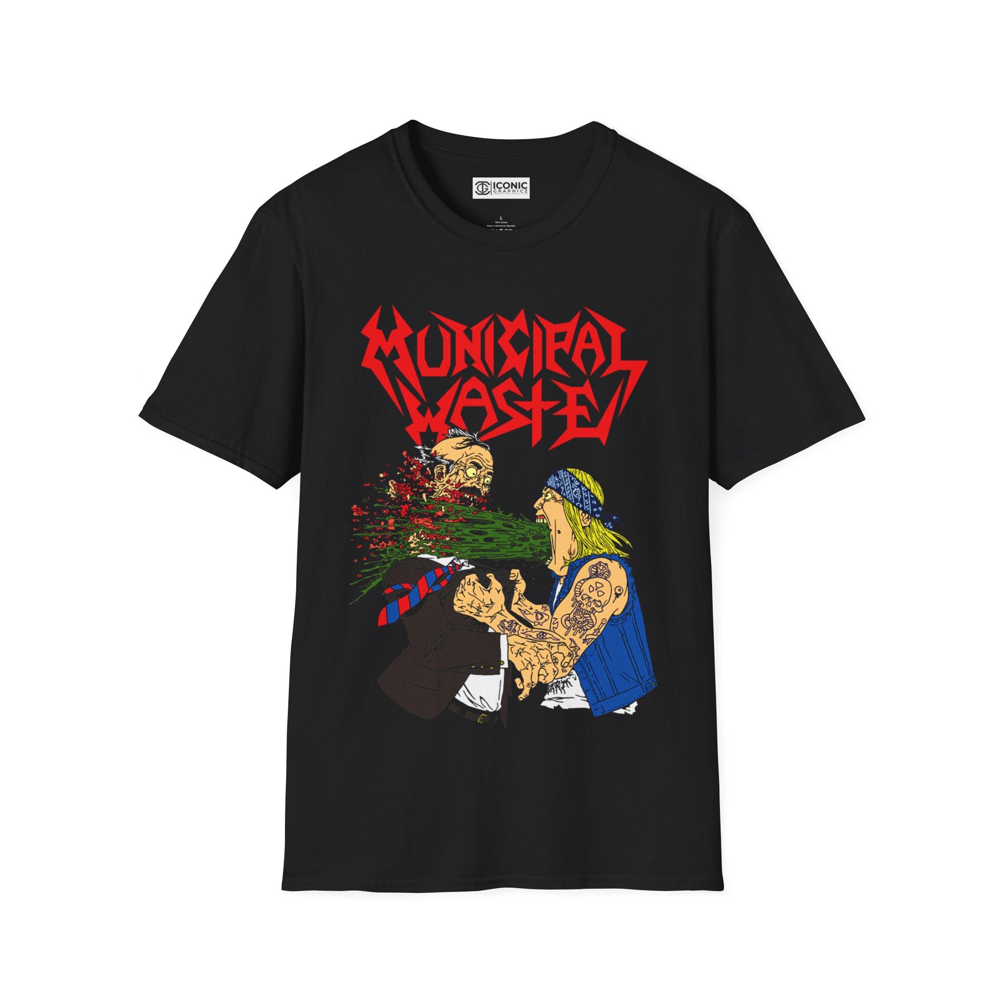 Municipal Waste Unisex Softstyle T-Shirt - IGZ Clothing 