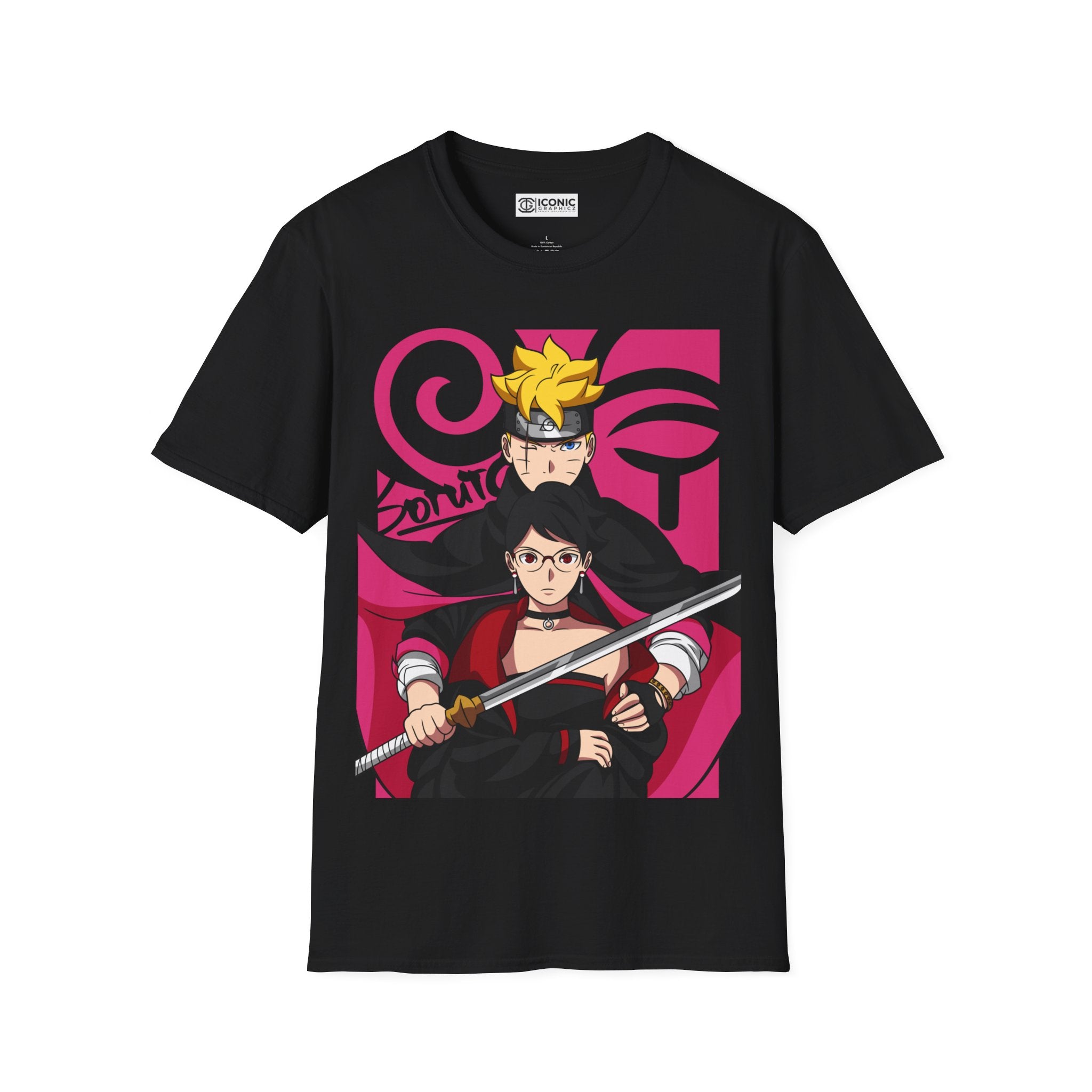 Boruto and Sarada Unisex Softstyle T-Shirt - IGZ Clothing 