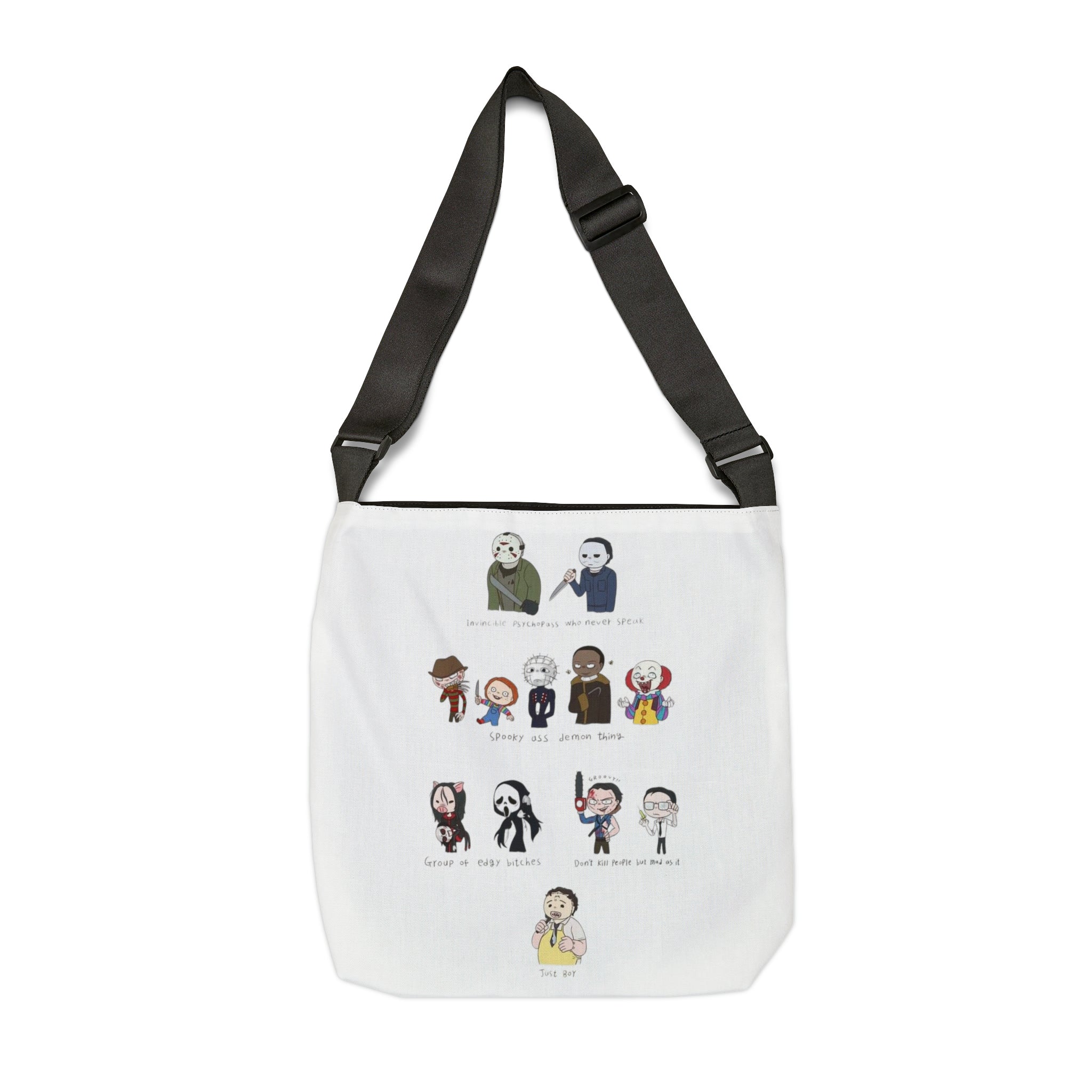 Maniacs Adjustable Tote Bag (AOP) - IGZ Clothing 