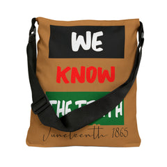 We Know The Truth Adjustable Tote Bag (AOP) - IGZ Clothing 