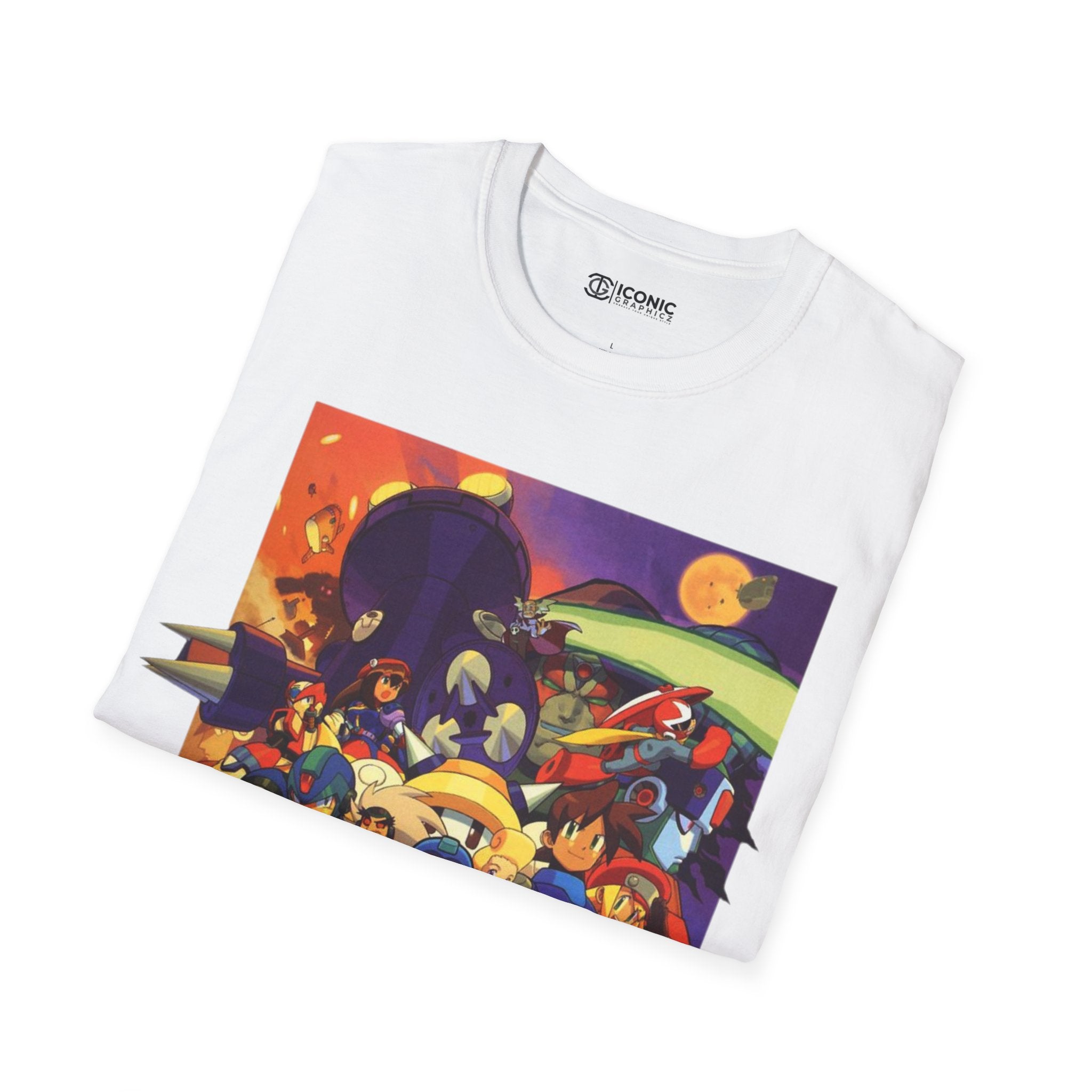 Mega Man Unisex Softstyle T-Shirt - IGZ Clothing 