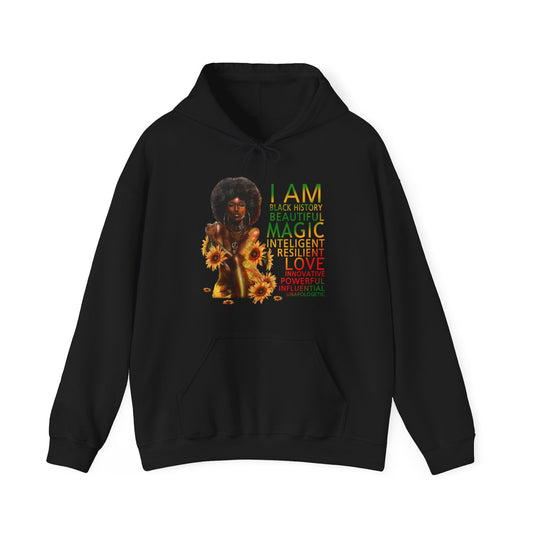 Black girl magic Unisex Heavy Blend™ Hooded Sweatshirt - IGZ Clothing 