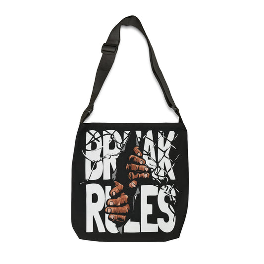 Break Rules Adjustable Tote Bag (AOP) - IGZ Clothing 