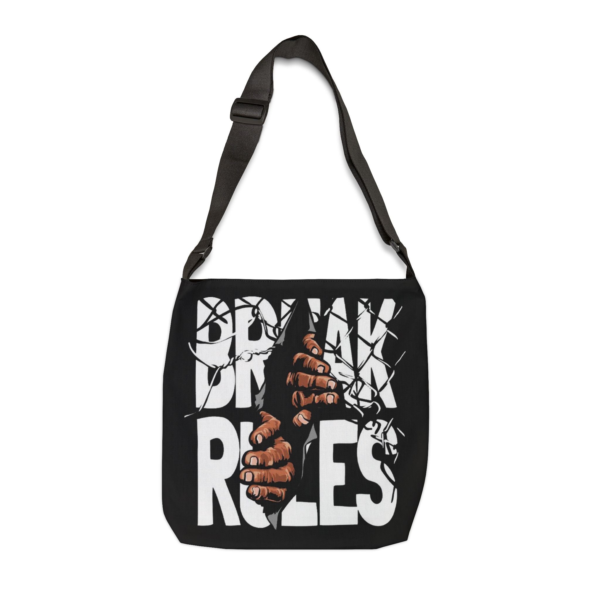 Break Rules Adjustable Tote Bag (AOP)