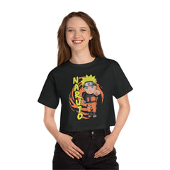 Uzumaki Naruto Champion Women's Heritage Cropped T-Shirt - IGZ Clothing 