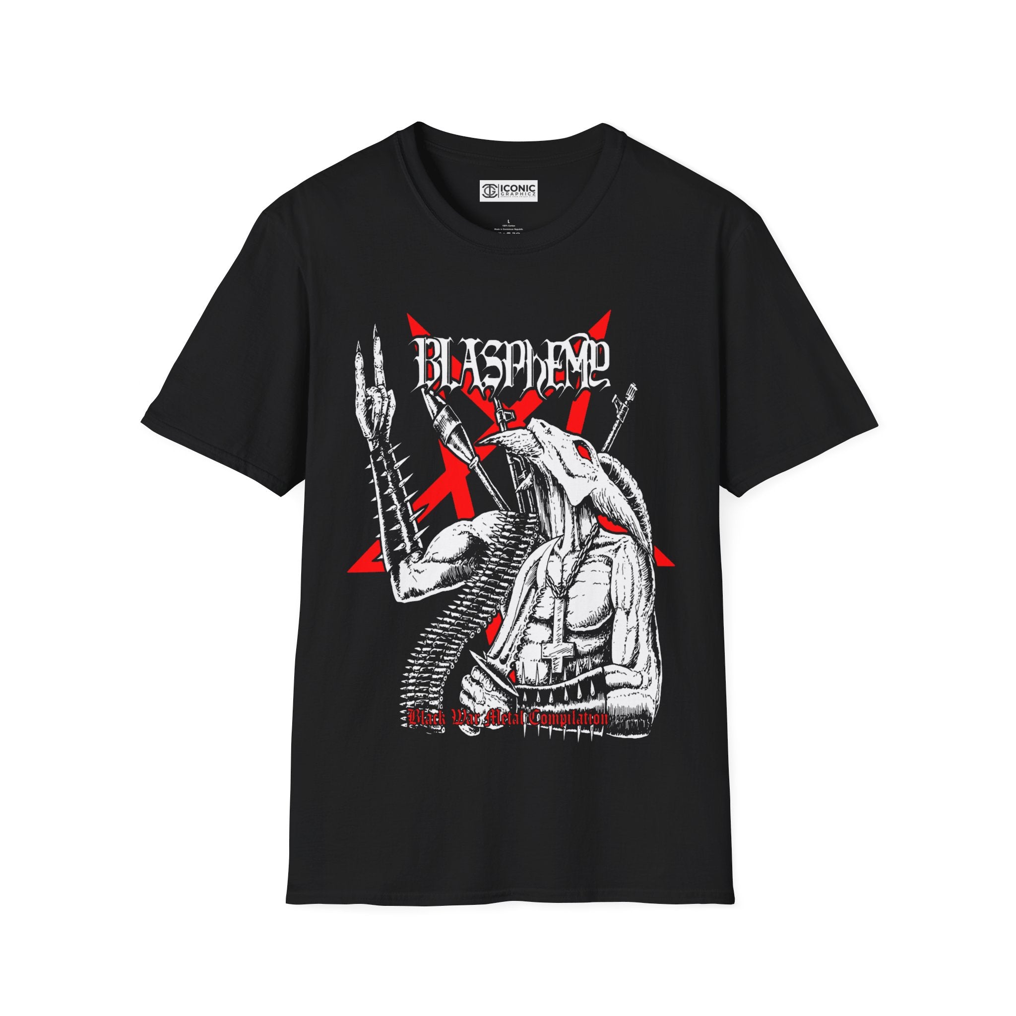 Blaspheme Unisex Softstyle T-Shirt - IGZ Clothing 