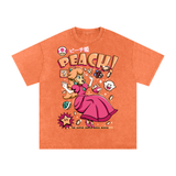 Peach Acid Wash Oversize T-Shirt
