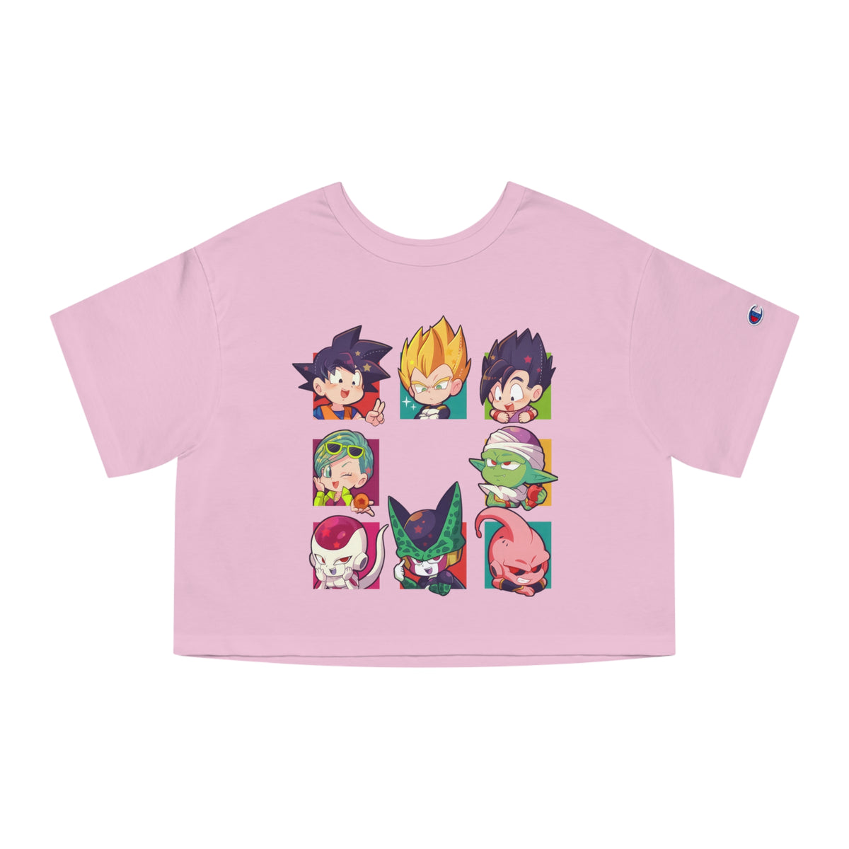 Dragonball Characters Champion Women's Heritage Cropped T-Shirt - IGZ Clothing 