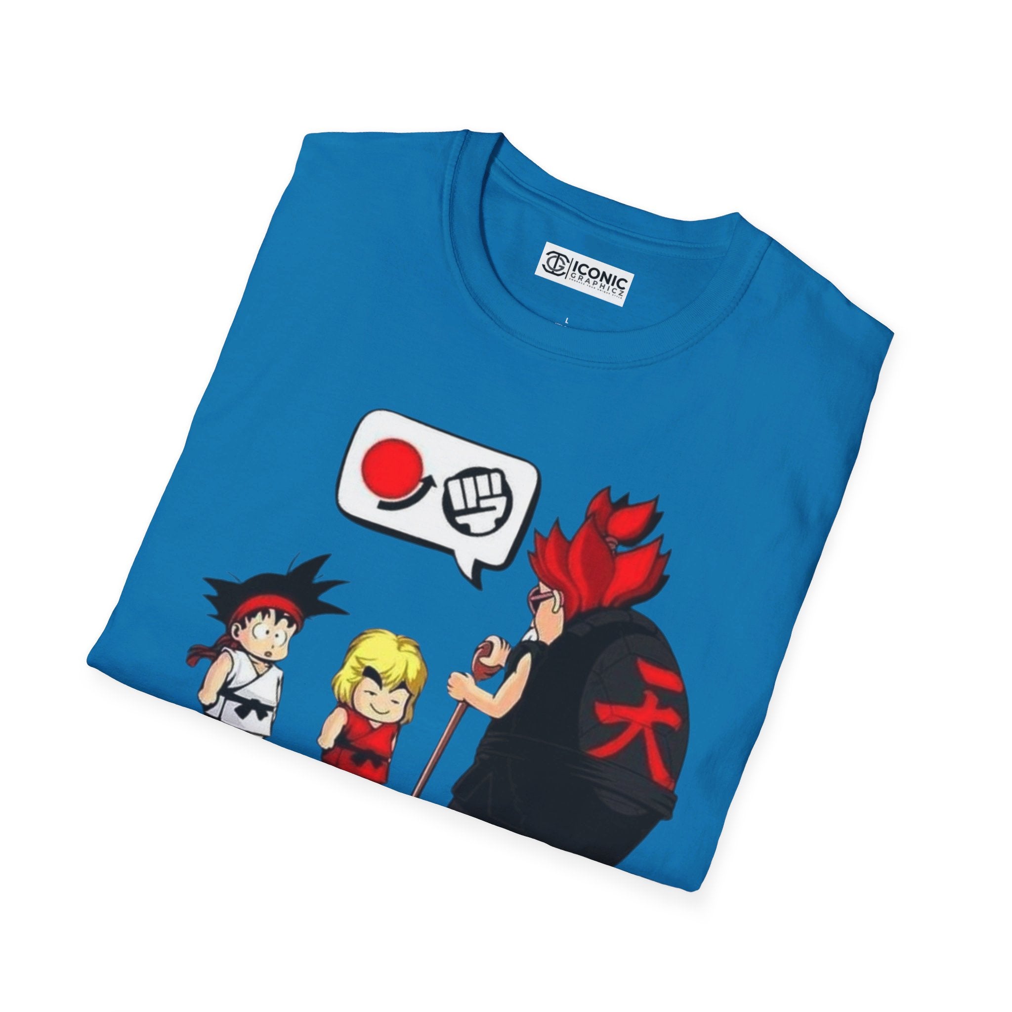 Dragonball and Streetfighter parody Unisex Softstyle T-Shirt - IGZ Clothing 