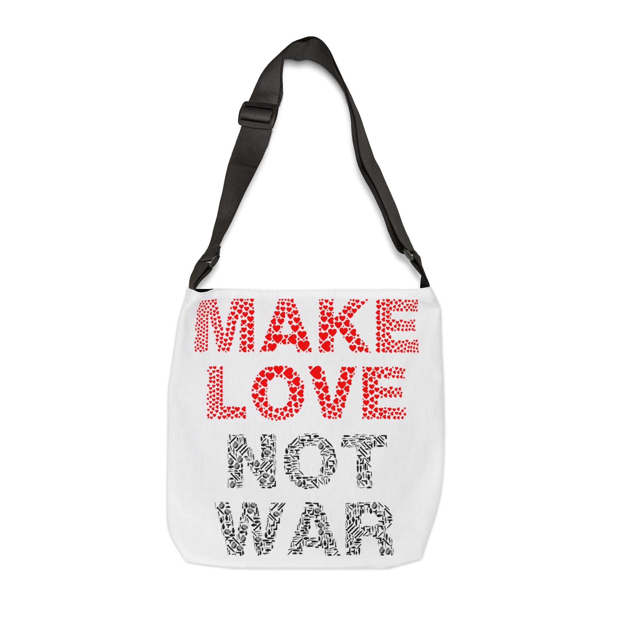 Make love not war Adjustable Tote Bag (AOP)