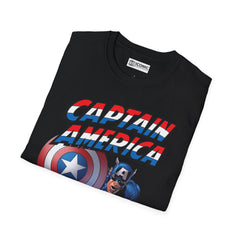 Captain America Unisex Softstyle T-Shirt - IGZ Clothing 