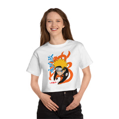 Uzumaki Naruto Champion Women's Heritage Cropped T-Shirt - IGZ Clothing 