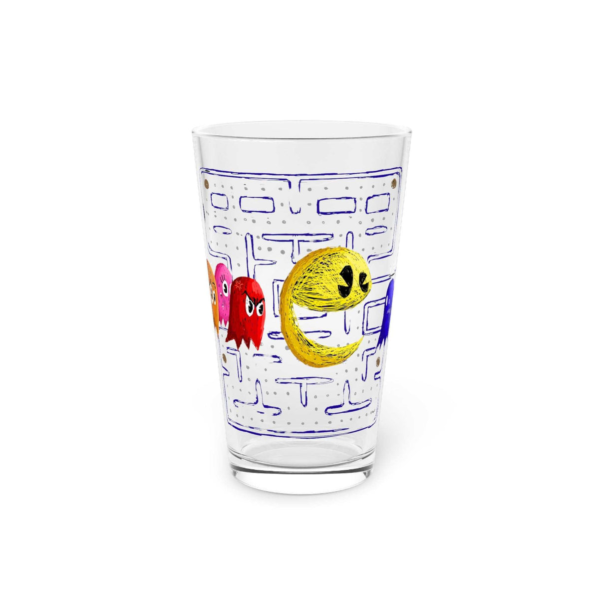 Pac Man Pint Glass, 16oz - IGZ Clothing 