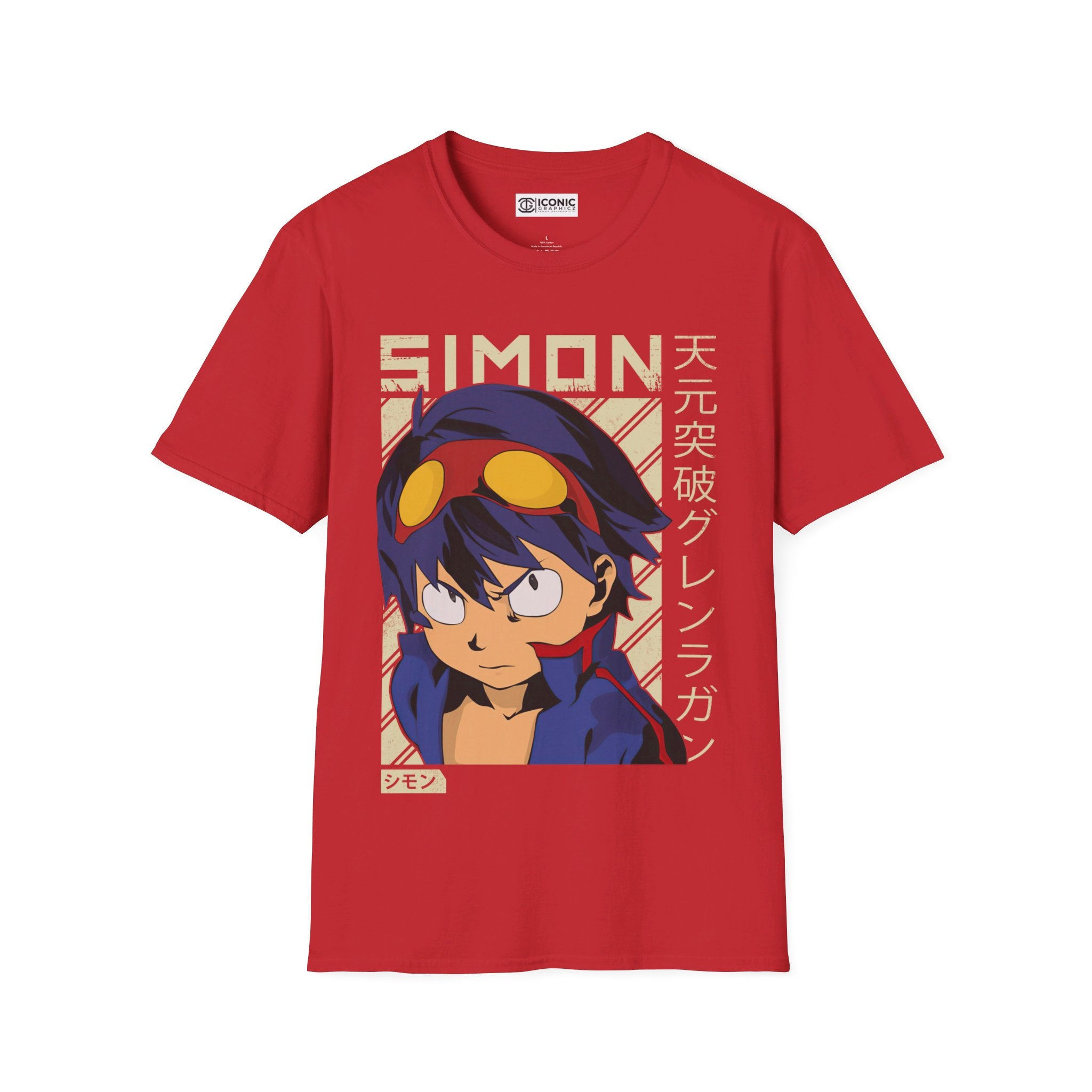 Gurren Lagann Simon Unisex Softstyle T-Shirt - IGZ Clothing 