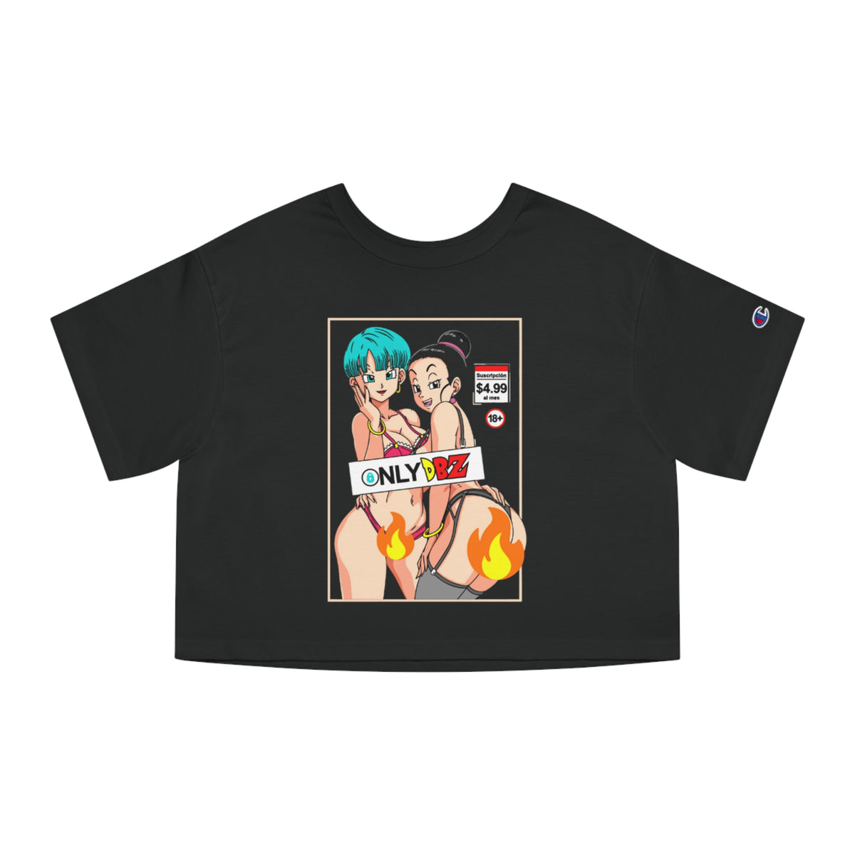 Bulma and Chichi Champion Women's Heritage Cropped T-Shirt - IGZ Clothing 