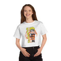 Uzumaki Naruto Champion Women's Heritage Cropped T-Shirt - IGZ Clothing 