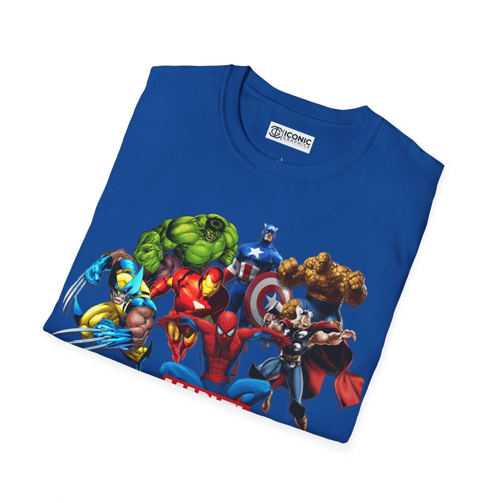 Marvel Heros Unisex Softstyle T-Shirt - IGZ Clothing 