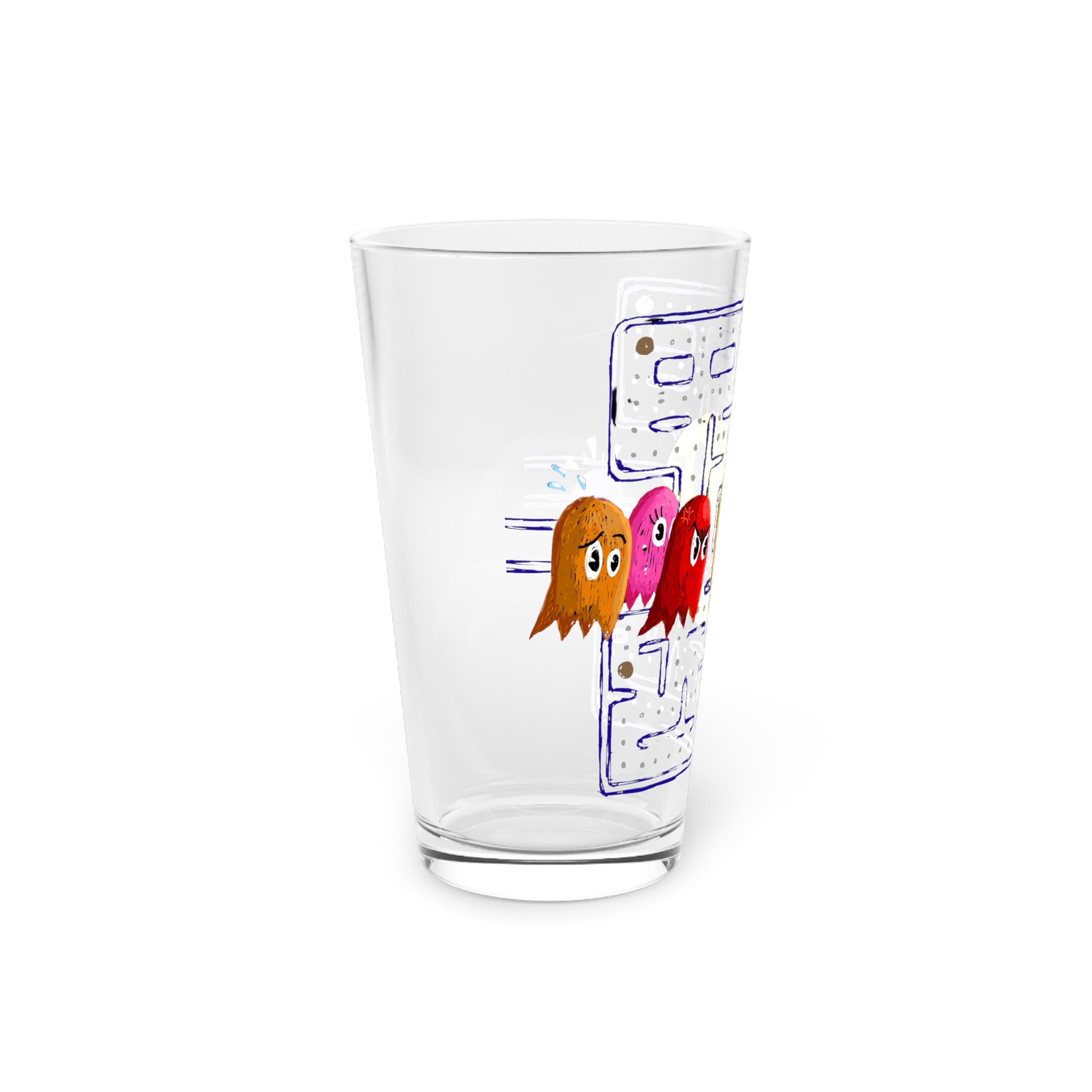 Pac Man Pint Glass, 16oz