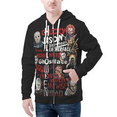 Maniacs Mens All Over Print Zip Hoodie - IGZ Clothing 