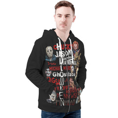 Maniacs Mens All Over Print Zip Hoodie - IGZ Clothing 