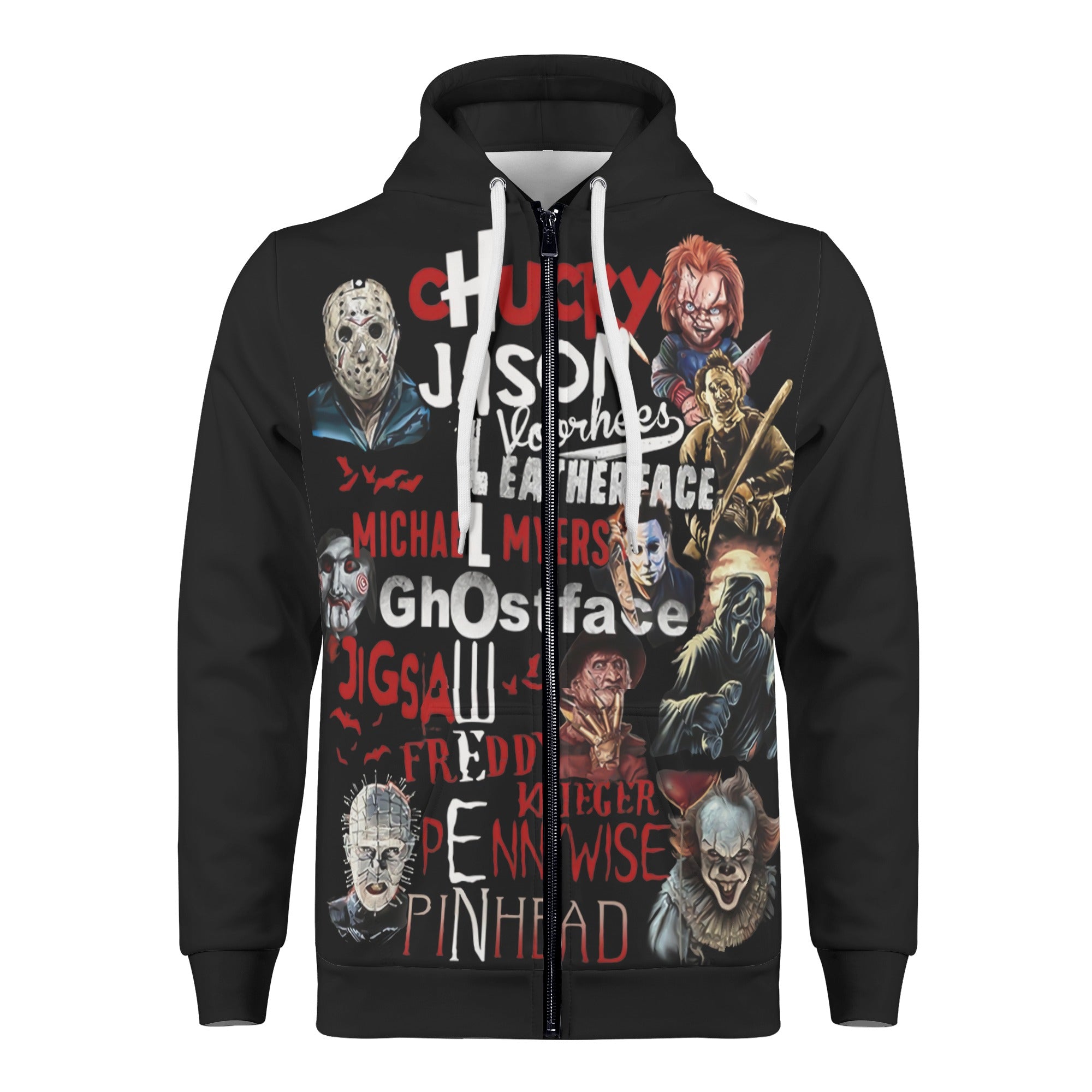 Maniacs Mens All Over Print Zip Hoodie - IGZ Clothing 